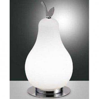 Wilma Dimmbare LED‑Tischleuchte, chrom/weiß, Birnenform