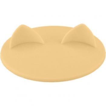 Taza de café de grado alimenticio con tapa de vidrio y orejas de gato