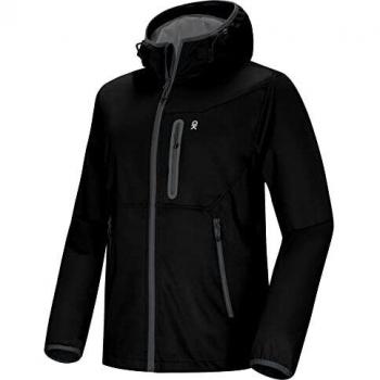 SoftShell‑Jacke „Little Donkey Andy“ Herren – Schwarz, XXL, winddicht, wasserabweisend, Lauf & Wander