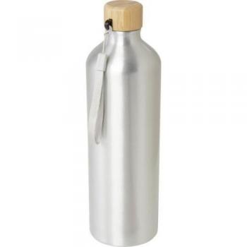 Botella de agua Malpeza 1000ml de bambú y aluminio reciclado