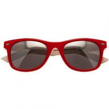 Wales kinderzonnebril retro One Size wit/rood