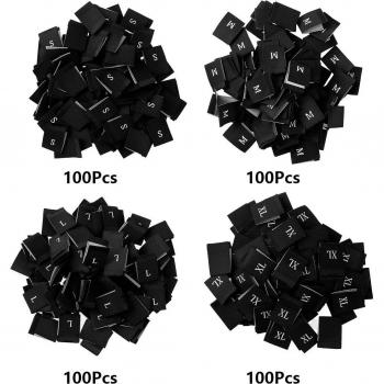 400pcs 1.8cm S/M/L/XL Garment Labels