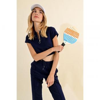 Top casual de mujer con cuello camisero Lili Sidonio