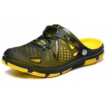 Hospital & Kitchen Utility Clogs – Light, Non-Slip, Men’s (Black/Yellow/Blue)
