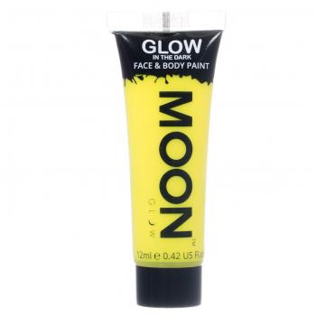 Lichtmond‑Body‑Paint: Gelb, fluo‑Aufladung