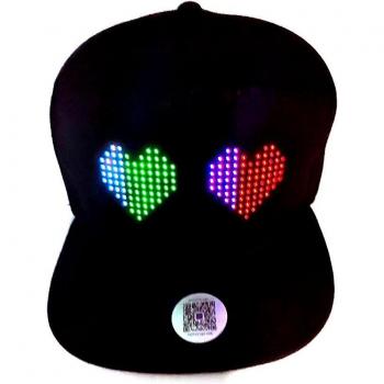 LED Display Snapback Cap with Bluetooth