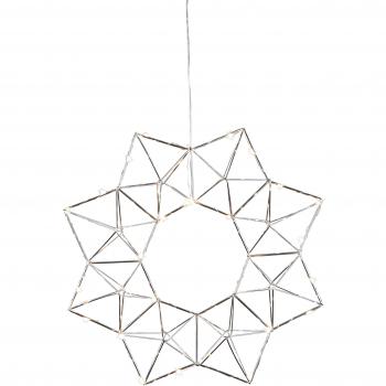 LED-Drahtstern Edge 40 cm mit 30 warmweißen LEDs