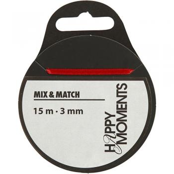 Satijnlint 15 m Rood 3 mm