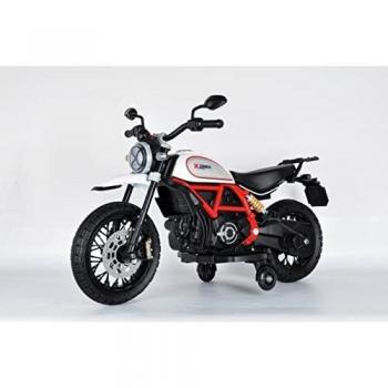 Moto Elettrica Ducati Scrambler Desert Sled per Bambini con Luci LED