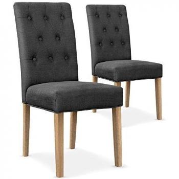 Menzzo Chaises Tissu Gris