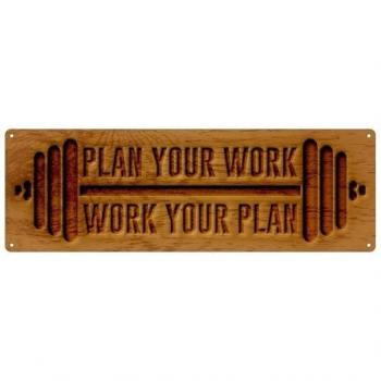 Plan Your Work Targa Grindstore Metallo Sottile
