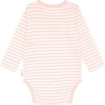 Camiseta Bebé Steiff con Oso, Rayas y Logotipo en Rosa Suave