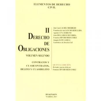 Elementos de derecho civil ii. Derecho de obligaciones. Volumen 2º: volumen segundo. Contratos y cuasicontratos. (Tapa blanda).