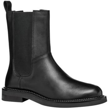 Botas Chelsea de cuero negro Geox Serilda C para mujer