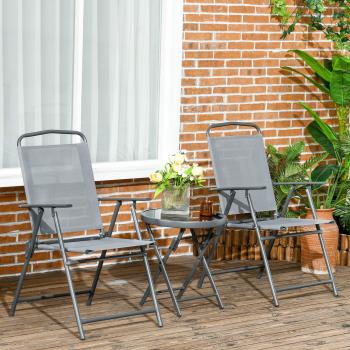 Outsunny Light Grey Bistro Set for Balcony