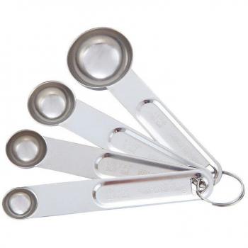 Rose Gold Stainless Steel Measuring Cups and Spoons 8-Piece Set