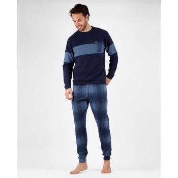 Magnific Pigiama A Maniche Lunghe Blu Marino