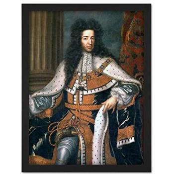 Large Wall Decor: King William III (Wissing) – 18 x 24 Black‑Framed
