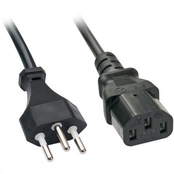 Cable de alimentación LINDY Suiza a IEC C13 3 m