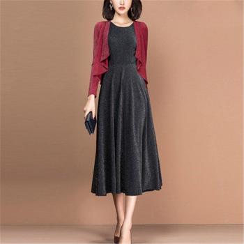 Look décontracté femme – Veste longue avec pantalon assorti