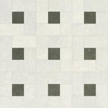 Décoweb Sol Vinyle Textile économique – Dalles en pierre et cabochons, noir et gris