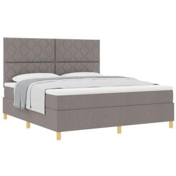 Ressort Bed King Tissu Taupe – VidaXL