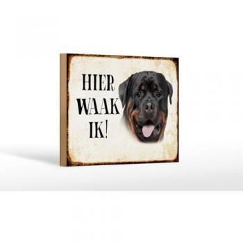 Rottweiler Warnschild 18x12 cm Dekoration