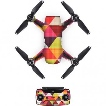 Diamond Block PVC Skin for DJI Spark Drone and Battery Covers