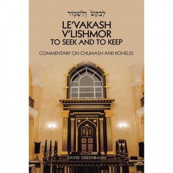 Le'Vakash V'Lishmor to Seek and to Keep