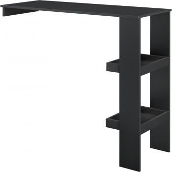 Table Murale Bistrot 120 cm Noir avec 2 Compartiments