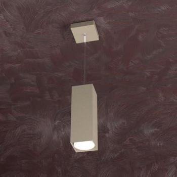 Sospensione Moderna Area in Metallo Sabbia con 1 Luce Gx53 di 25 cm