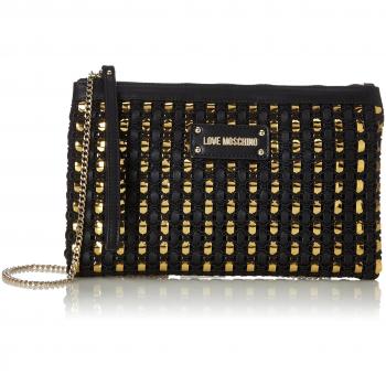 Love Moschino Borsa Damen Calf Pu Schwarz/Gold