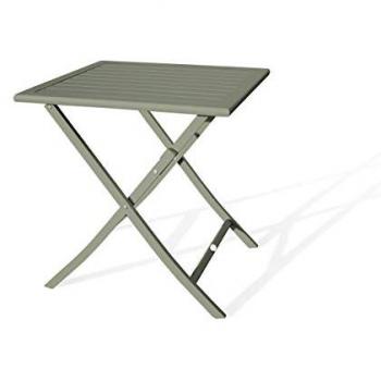 CityGarden Guéridon Jardin Pliant Marius 70x70cm Vert Kaki