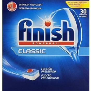 Finish Classic Pack de 2 cajas de Pastillas para el Lavavajillas limpieza clásica 2 x 30 pastillas (total 60 pastillas)