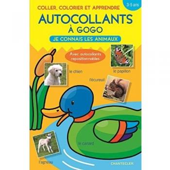 Cahier d'autocollants éducatifs Je Connais les Animaux pour enfants de 3 à 5 ans