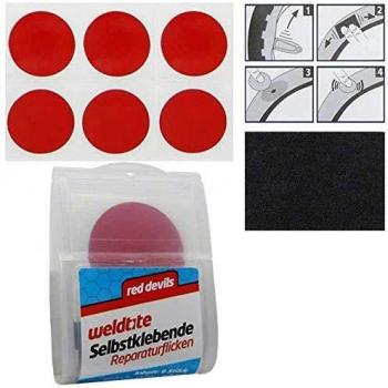 Selbstklebende Dehnflicken „Red Devil“ – 6‑Stück Set für Reifen