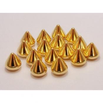 300pcs 6x5mm Gold Tone No Hole Flatback Spike Studs