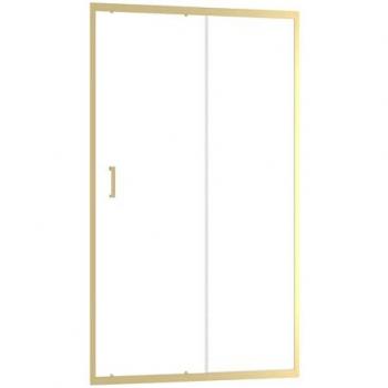 Marwell Walk-in-Dusche Golden Stage, Einscheibensicherheitsglas, goldene Profile