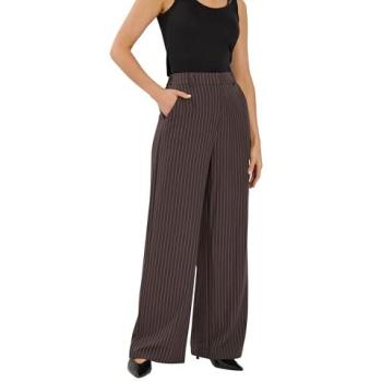 Tall Chocolate‑Pinstripe Wide‑Leg Jeans – Long Tall Sally, Size 10XL, Women's