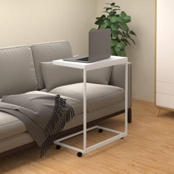 Mesa de Apoio Roda VidaXL 55x35x70cm – Madeira Branca