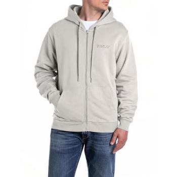 Felpa Replay Con Zip Alabaster L