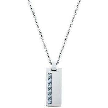 Sérénité Métallique – Plaque Chaîne Carbone Blanc