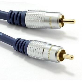 Premium OFC SPDIF to Subwoofer Connection Cable with Gold Contacts, 5 meters, 75Ω