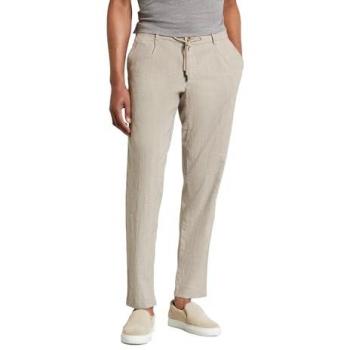 Marinefarbene Bundfaltenhose mit konischer Passform für Herren