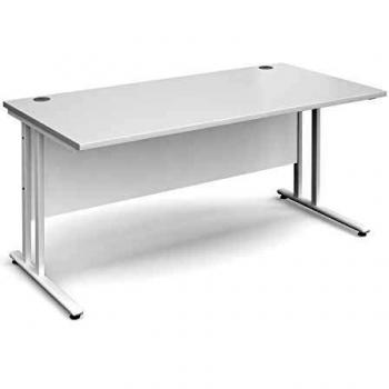 White Leg Frame Maestro 25 Straight Desk