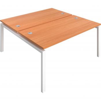 TC Group Telescopic 2‑Person Bench – 1600 × 800 mm, Cable Port, Beech‑White (Variant B)