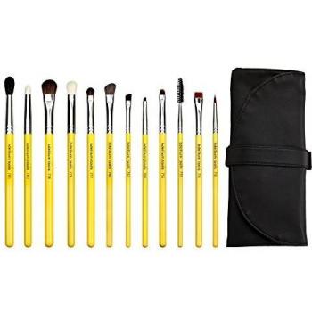 Antimicrobial Makeup Studio Brush Set – 12, Compact Roll‑Up Bag