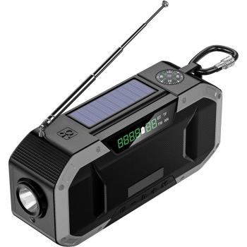 Emergency Bluetooth Speaker with Hand Crank, AM/FM Radio, and Power Bank