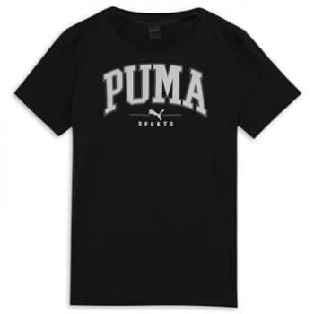 T-shirt Puma Squad Big Graphic manica corta nera e bianca per ragazzi