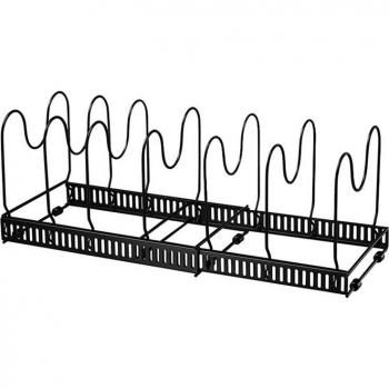 Organisateur de Rangement pour Poêles Extensible avec 7 Compartiments Ajustables